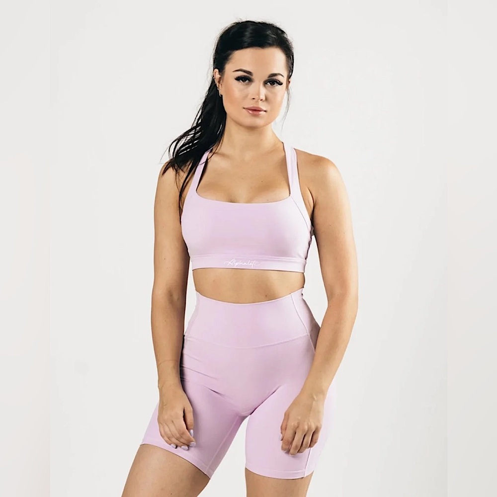 ALPHALETE | PULSE BALANCE BRA & PULSE BALANCE SHORTS | LAVENDER | SMALL
